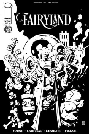 i hate fairyland #42 cover b derek laufman b&w variant (mr)