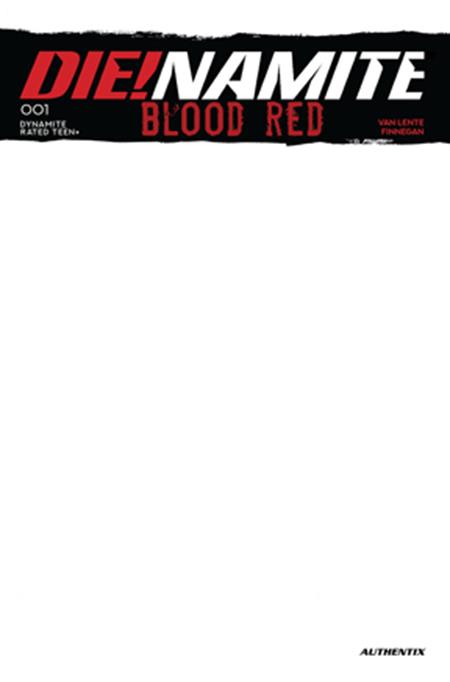 die!namite blood red #1 cvr e blank authentix var die!namite blood red #1 cvr e blank authentix var