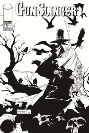 GUNSLINGER SPAWN #58 CVR B CARLO BARBERI B&W VAR