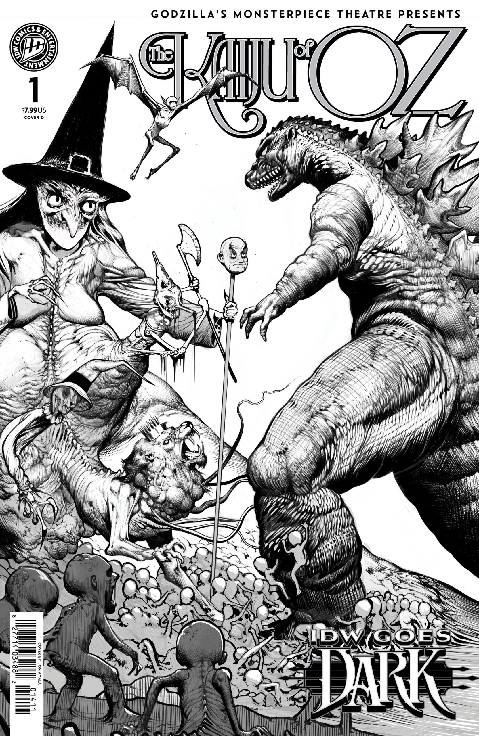 Godzillas Monsterpiece Theatre Presents: The Kaiju of Oz Variant D (Ayala IDW Goes Dark Variant)