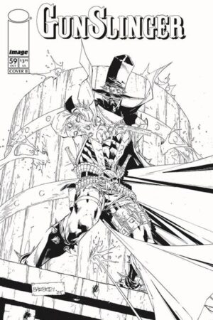 GUNSLINGER SPAWN #59 CVR B CARLO BARBERI B&W VAR