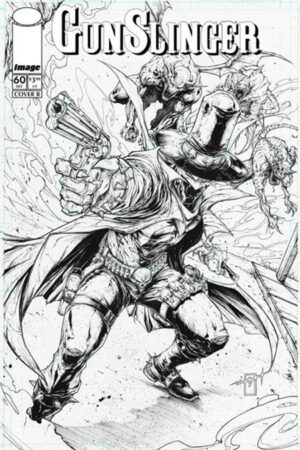GUNSLINGER SPAWN #60 CVR B JONATHAN URIBE B&W VAR